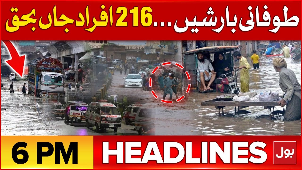 Monsoon Disaster | Heavy Rainfall | BOL News Headlines At 6 PM | Karachi Weather | Senate Election