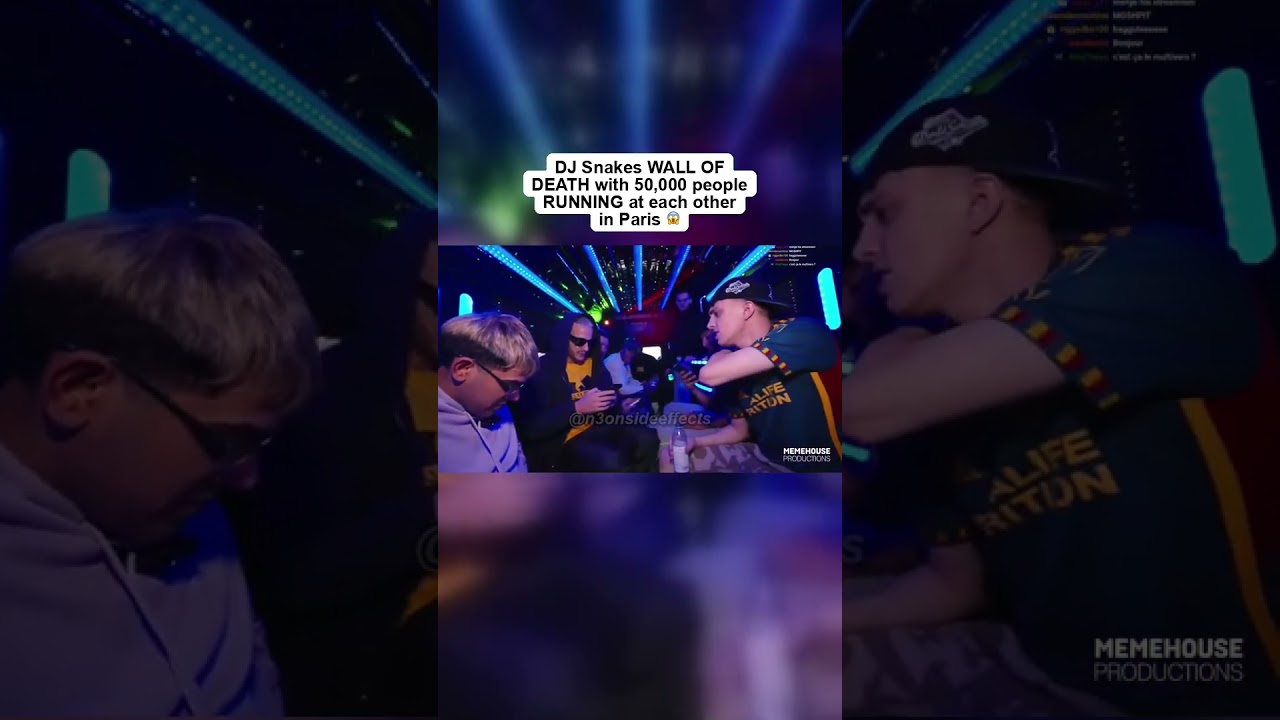 DJ Snake's WALL OF DEATH with 50,000 people RUNNING at each other in Paris 😱