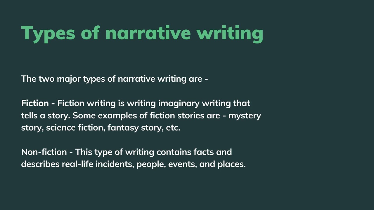 different forms of narrative essay