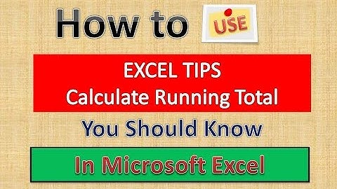 How to Calculate Running Total in Microsoft Excel (English)