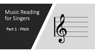 How to Read Music for Singers - Part 1 -  Pitch