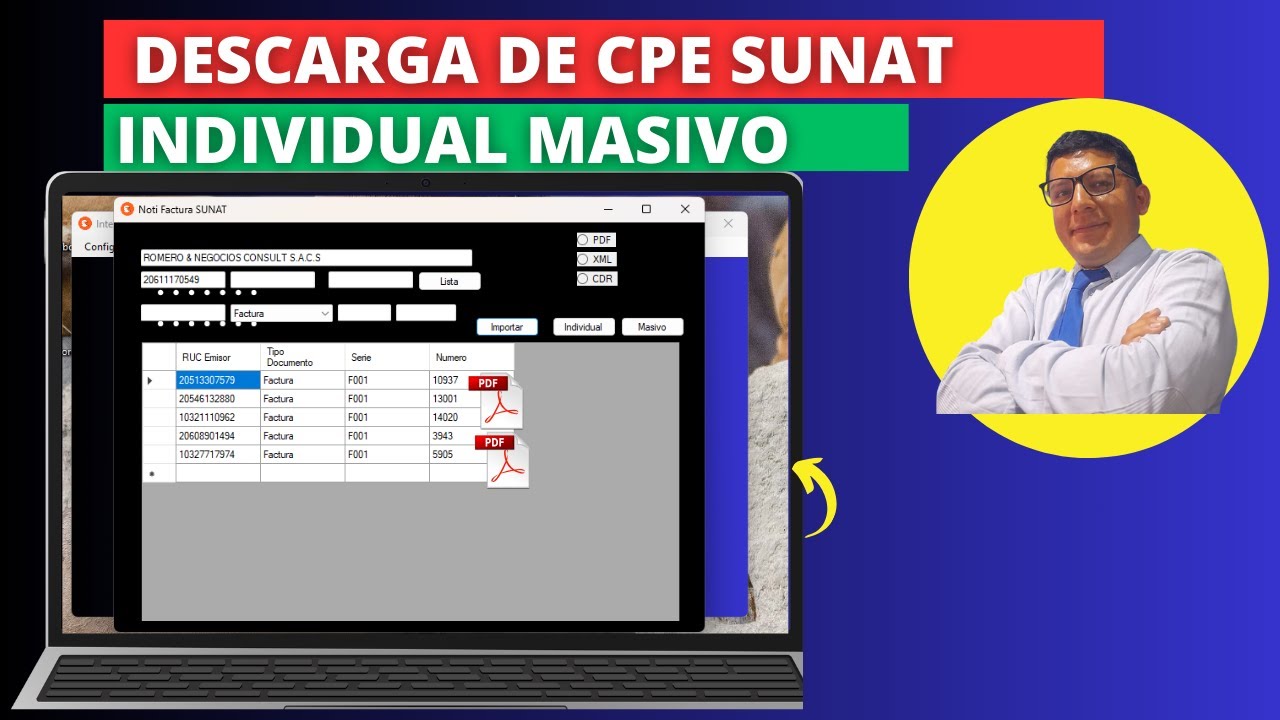 No pierdas más tiempo: App para descargar FACTURAS  de SUNAT automáticamente