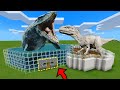 MCPE: How To LIVE INSIDE a MOSASAURUS & INDOMINUS REX FARM