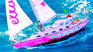 15 Самых невероятных кругосветных путешествий! Школьница на розовой яхте в переплыла через океан.