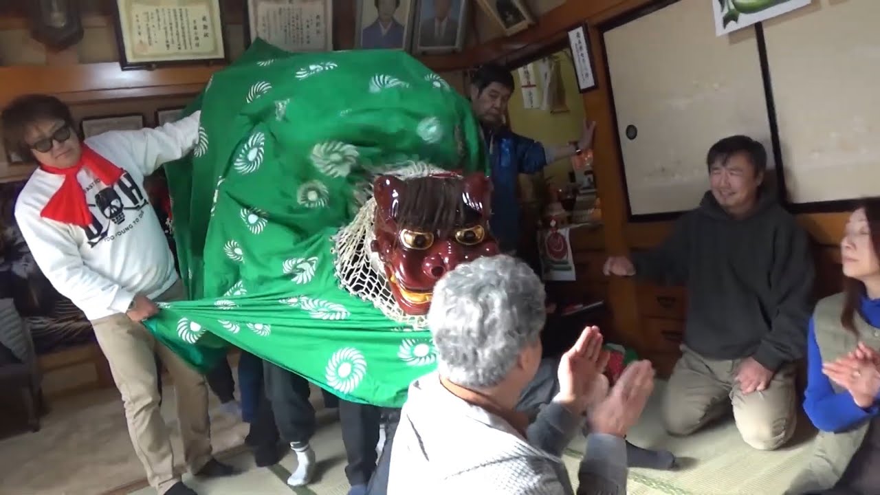 令和8年1月3日　江島獅子振り　石巻市鹿妻