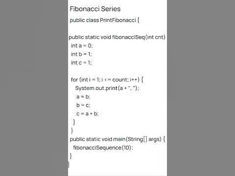 Experienced level Question #4 Fibonacci Series #java #javabrains # ...