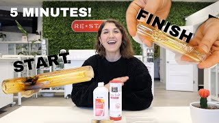 How to Clean A Glass Pipe in 5 Minutes | EASY & SIMPLE