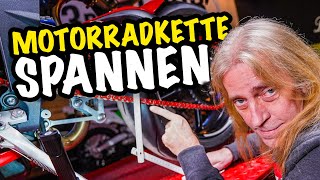 SO spannst du DEINE Motorradkette - HOW TO