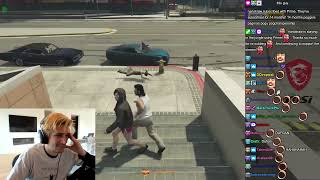 xQc Reacts to Dude Yelling Fail RP - GTA RP