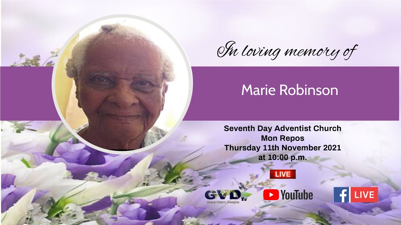 In Loving Memory of Marie Robinson - Burial Service - YouTube