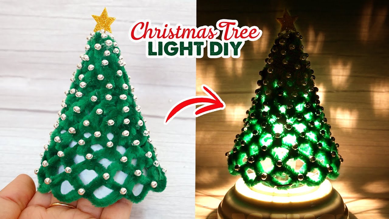 🎄Christmas Tree Pipe Cleaner Light | DIY Christmas decorations | Pipe cleaner Christmas crafts