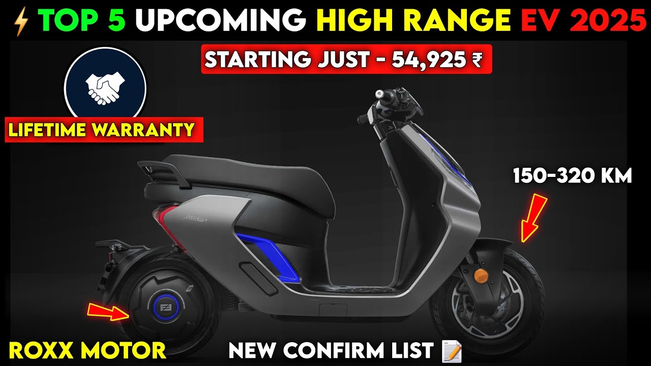 ⚡Top 5 Upcoming Electric Scooter 2025 | High Range EV | Best Electric ...