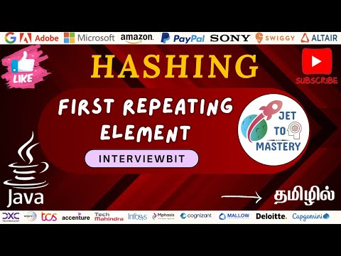 First Repeating Element Query || DSA || Interviewbit || Hashing || Java || Tamil