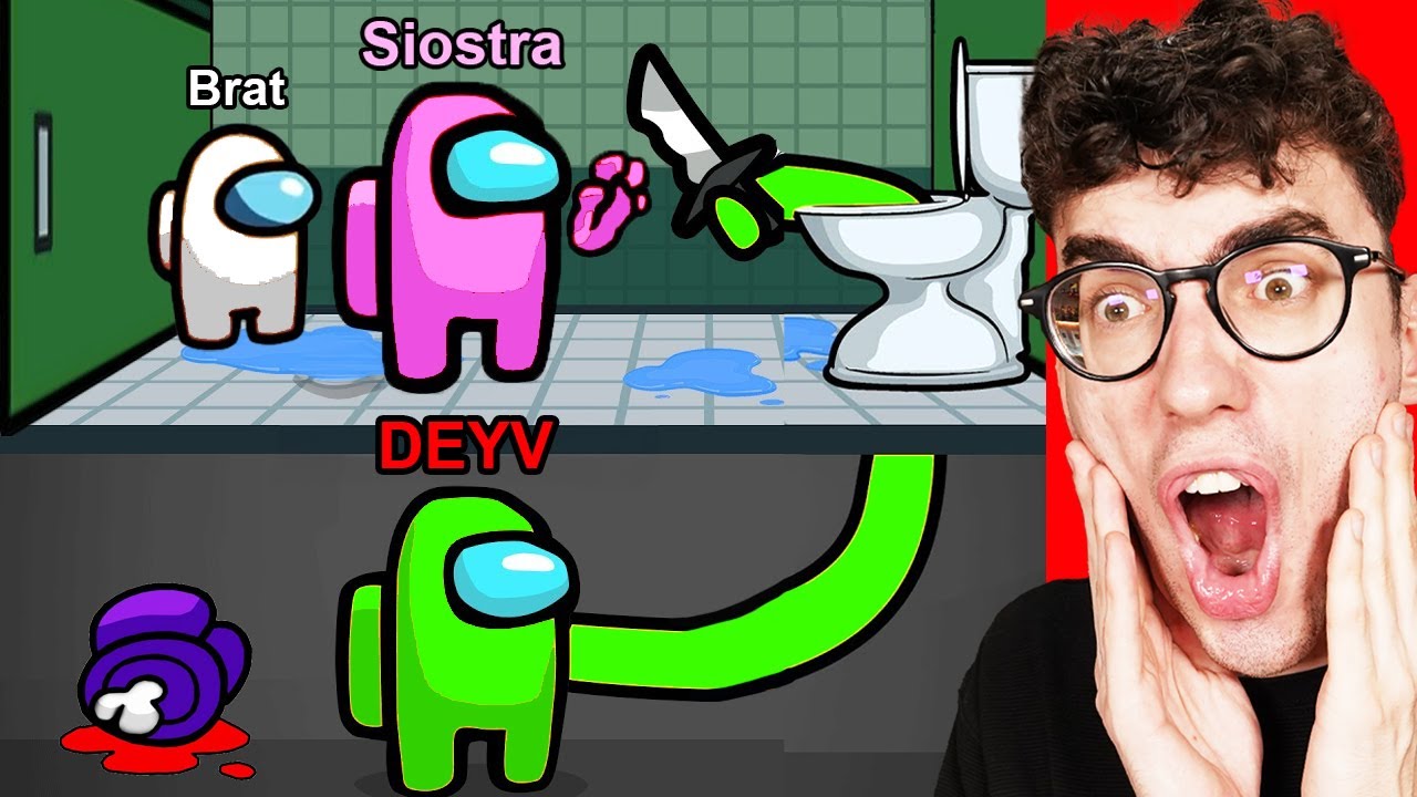 Oszukuje MŁODSZE RODZEŃSTWO w AMONG US! (byli wściekli)