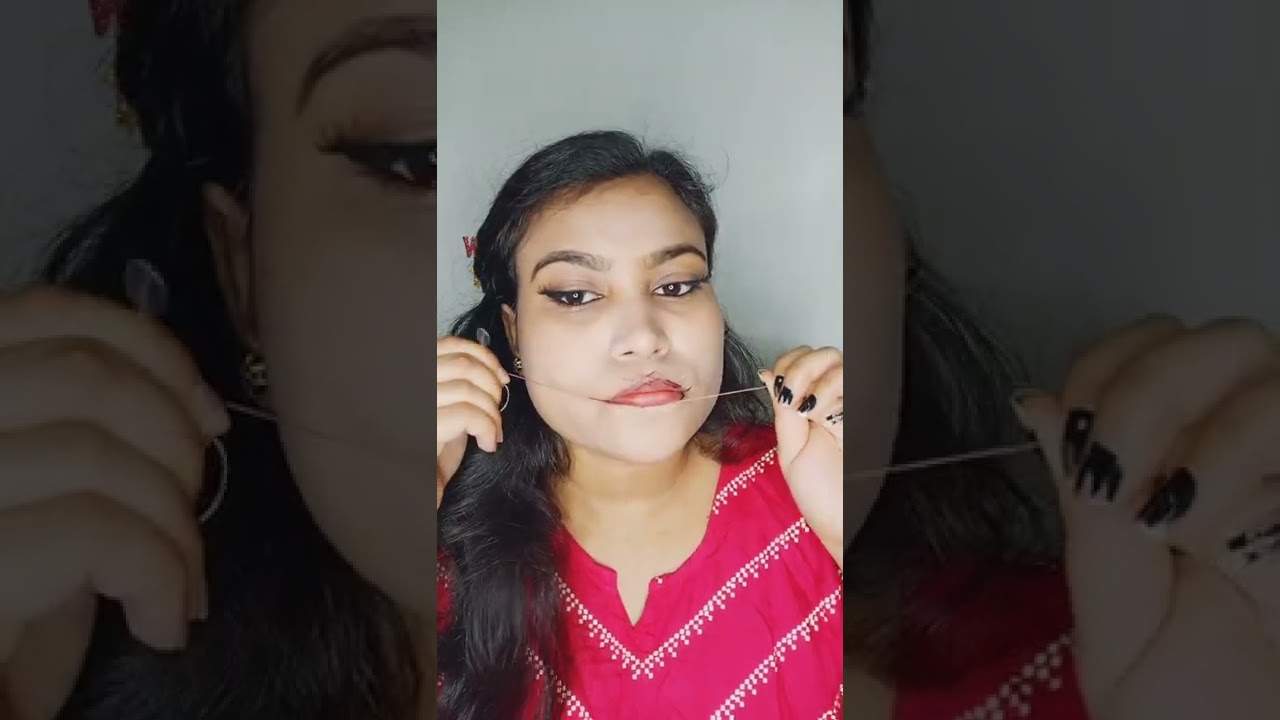 Trying thread lipstick hack || 