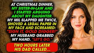 My Mother-in-Law Slapped Me on Christmas Eve and Screamed “Sign It, Gold Digger!” Two Hours Later...