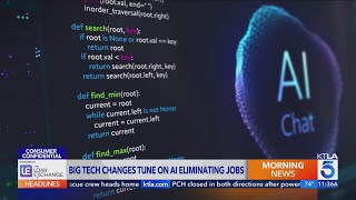 Big tech changes tune on A.I. eliminating jobs
