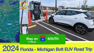 2024 Florida to Michigan & Back Again in a Chevy Bolt EUV I-75 Charging Stations Cross Country Trip