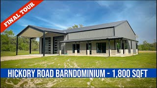 Barndominium Tour  1800 sqft  2 Bedroom  2 Bath  Safe room  1700 sqft shop.