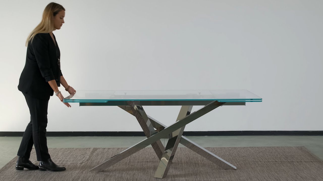 Cтол Shangai стеклянный, раскладной от Riflessi