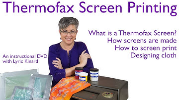 What is a thermofax screen and how is it used - DVD advertisement