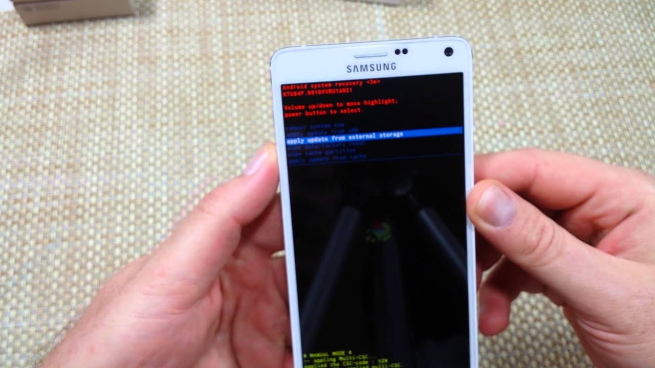 Samsung Galaxy Note 4 How To Hard Reset thru Android Recovery Alternate