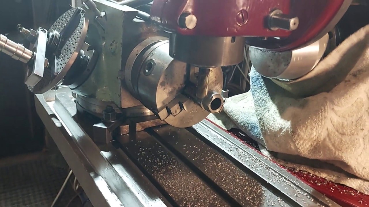 Работа авто подачи на моём фрезерном RUHLA Duplex 58 после ремонта.