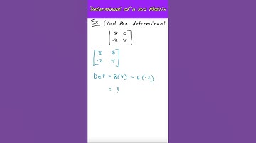 Find the Determinant of a 2x2 Matrix #Shorts