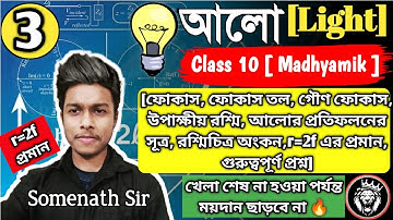 Light Class 10 WBBSE|Alo Class 10|আলো|Chapter-5|Optics|r=2f এর প্রমান|Somenath Sir|#3