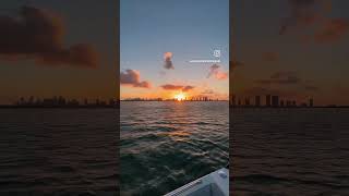 ✨ Sunset Time in Magic City ✨ Book your private charter with captain @aquariusboatrentalmiami ☀️
