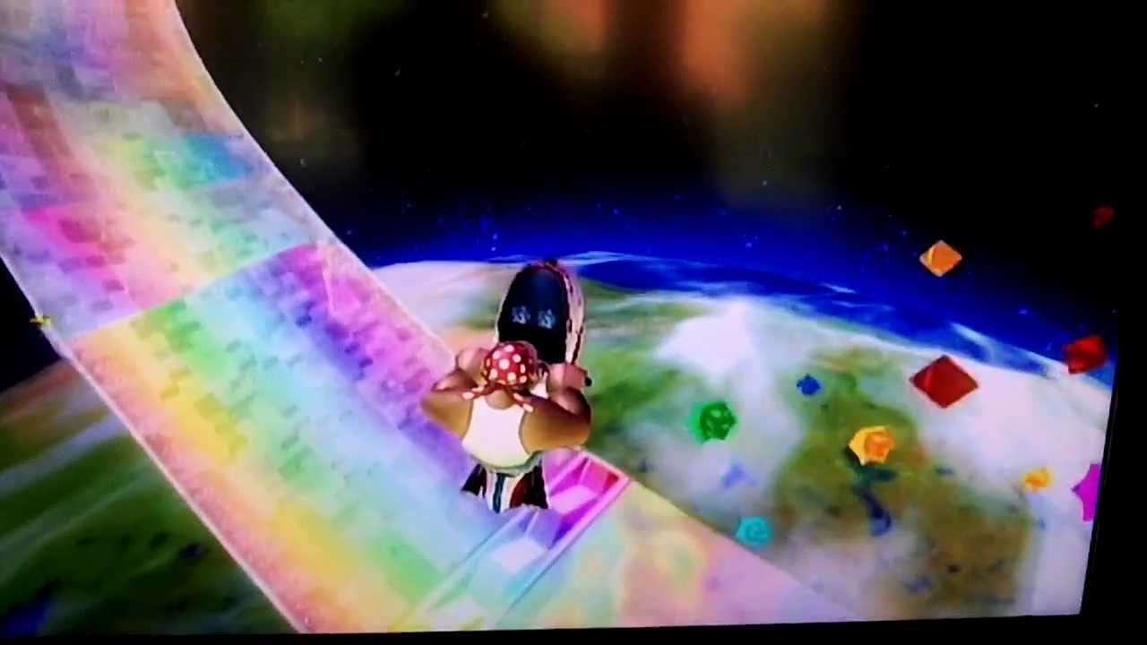 [MKWII] Rainbow Road Boundary Breaker Jump Left Side (HD)