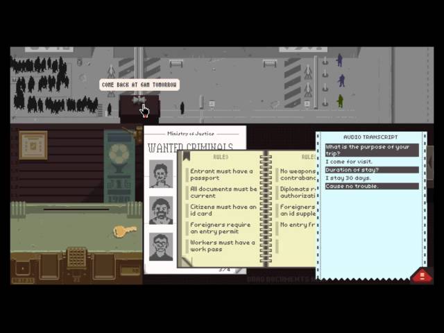 AdventureGamePlays: Papers, Please 5: A Good Ending