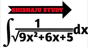 Integrate 1/√9x²+6x+5 dx class 12th exercise 7.4 solution by substitution method.