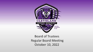 CSD October 10 2022 Regular Board Meeting