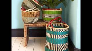 Storage baskets. Ballard designs save yourself a lot of extra steps with this clever woven storage step basket. Two compartments 