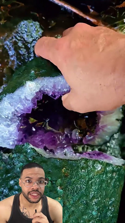 He found something amazing at the waterfall