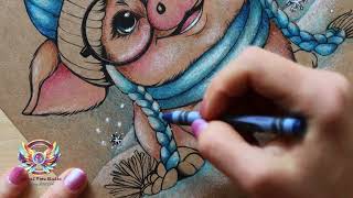 The Cutest Piglet Created with Crayola Crayons screenshot 1