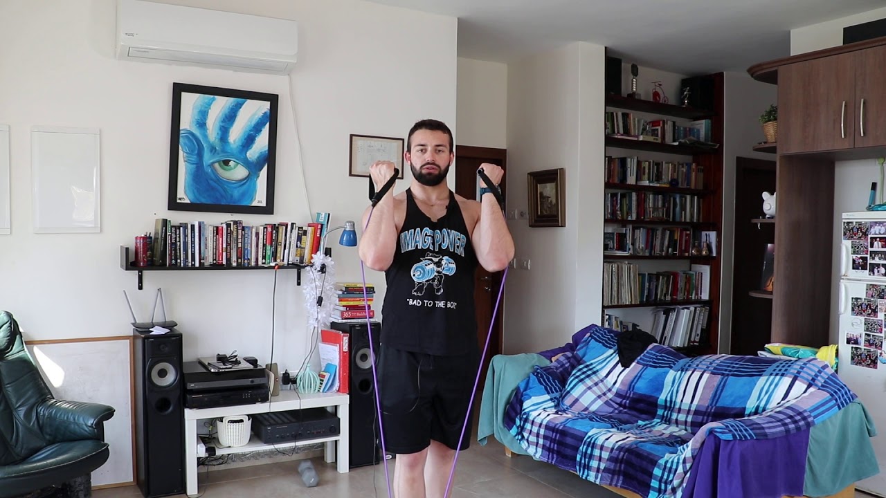 אימון כתפיים עם גומיות