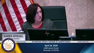 April 28, 2026 Riverside County Board of Supervisors Meeting