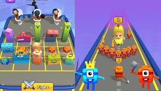 Cube Merge: Skibidi War, Cat Banana Battle Masters screenshot 1
