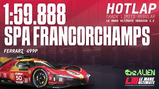 Le Mans Ultimate Hotlap Ferrari 499P Spa 1.2.3