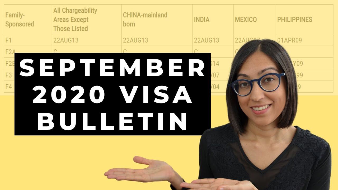 Visa Bulletin September 2020 Visa Bulletin + USCIS Furlough Update