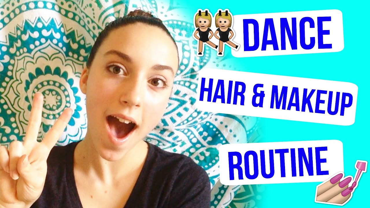 Dance Hair and Makeup Tutorial/ Routine - YouTube