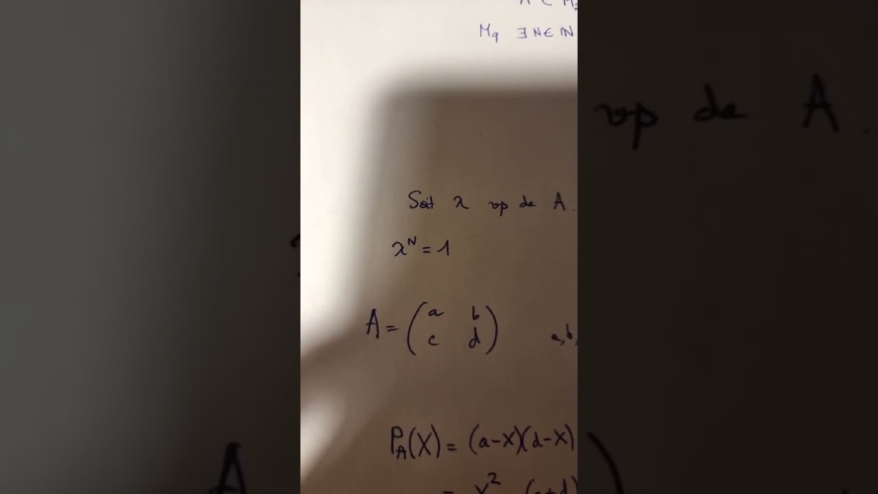 Exercice de Khôlle Réduction des Endomorphismes 🫐