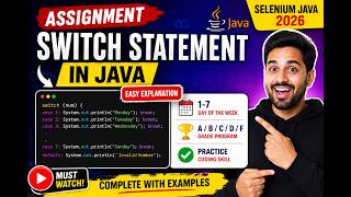 185. Assignment - Solve a program using switch statement in Java (Selenium Java 2026)