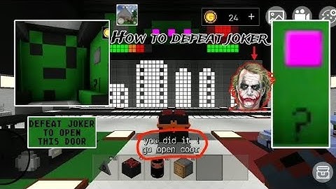 How to defeat joker in mini block craft || mini block craft Batman cave