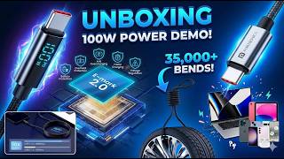 Portronics Konnect View 100W Type C to Type C Cable with LED Display