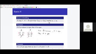Maximal order types of well partial orders -David Belanger (National University of Singapore)