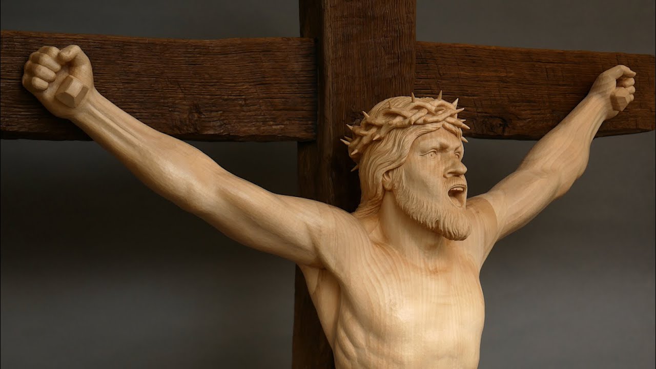 Arbeit am höheren Gut, ein Christus-Unikat schnitzen (Holzbildhauer Simeon Decker)