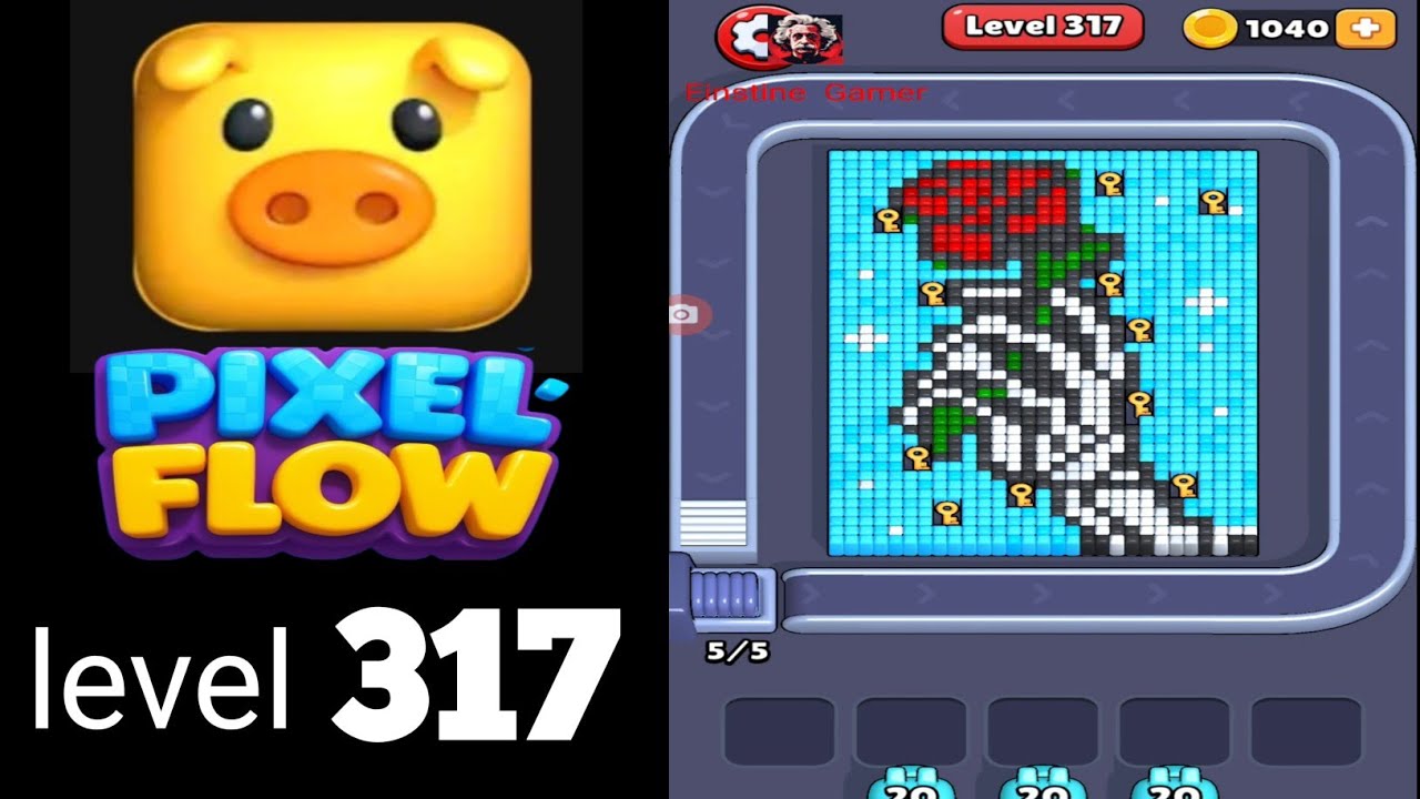 Pixelflow level 317 Very Hard Guide Walkthrough Solution